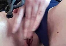 lonely girl caresses her wet pussy to orgasm