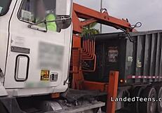 Teen Hitchhiker Flashing Natural Tits