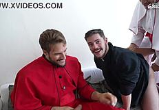 I watched Peralta deepthroat in doggystyle 3some backstage