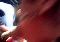 Brazilian Shemale Enjoys Oral Quickie In The Car