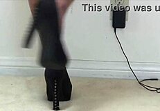 Apex high heels fetish with stunning Indian solo feet play in boots