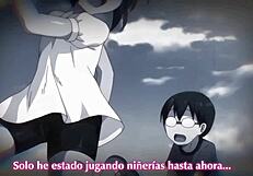 Netokano sub español features big tits and boobs in conversational scenes