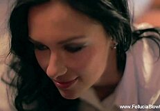 milf gives loving sensual blowjob swallowing cum