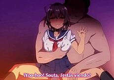 Netokano sub español features big tits and boobs in conversational scenes