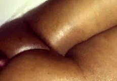 this soft ebony bubble butt is getting some gentle ass play