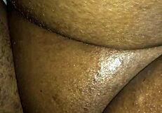 this soft ebony bubble butt is getting some gentle ass play