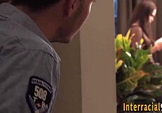 busty babe enjoys a ride in lingerie