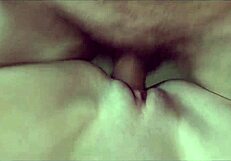 Her pussy gets filled with cum close up