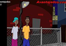 Gay cartoon featuring a hero with a big ass.