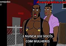 Gay cartoon featuring a hero with a big ass.