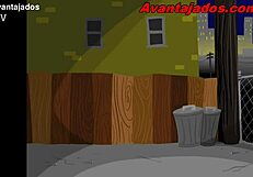 Gay cartoon featuring a hero with a big ass.