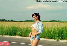 Jenny Smith appears solo naked on the road