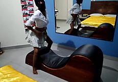 Deliciosa Morena Flaca Visits Padrastro For Special Gift In Real Homemade Porno