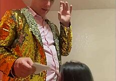 mchenry cruiser gets a blowjob as he performs standup comedy