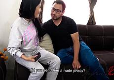 AGUA COMO CONVENCER A TU VECINA PARA TENER SEXO CONTIGO - PORNO EN ESPAÑOL, LATINA SKINNY BRUNETTE SUCKS BIG COCK.