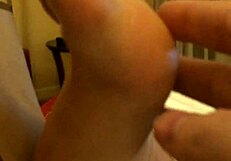 coworker rubs high arches