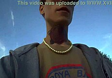 Young 18+ Guy Gives Hot Blowjob While Cycling In Summer