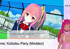 vtuber lewdneko fucks big tits at outdoor party