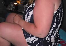 MY WIFE UNDRESSING OUTDOOR TO USE BIG DILDO IN PREGNANT PUSSY FOR CREAMPIE