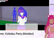 vtuber lewdneko fucks big tits at outdoor party