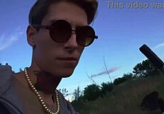 Young 18+ Guy Gives Hot Blowjob While Cycling In Summer