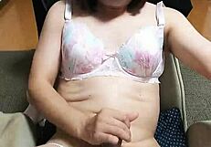 Yurika's intriguing crossdressing masturbation session