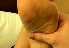 coworker rubs high arches