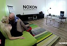 Barbara endures extreme deepthroat gagging on monster cock