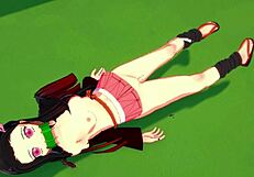 innocent nezuko chan struggles to control wild impulses with you in demon slayer hentai