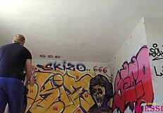 that homeless guy gives his cock to a girl on the street