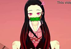 innocent nezuko chan struggles to control wild impulses with you in demon slayer hentai