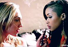 Skin Diamond Engages In Intense Ebony Lesbian Ass Play