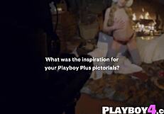 stunning teen waitress scarlett sage poses on bar