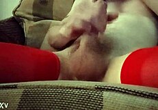 Dana Devine Crossdresser In Red Tights