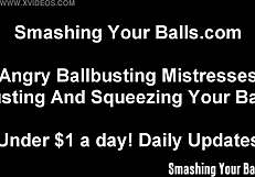 Babe Humiliates With Ball Kicking