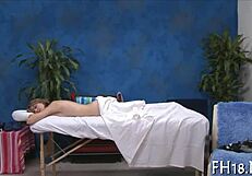 Intriguing contrast of old and young as sexy 18 year old floozy gets excited