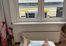 Deep First-Person Penis Waxing with Horny Blonde in Close-Up