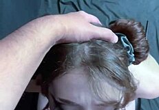 POV Goth Girlfriend Kneels for Sloppy Deepthroat and Massive Facial Makeup Ruin