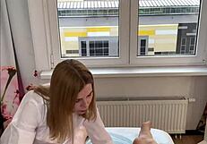 Deep First-Person Penis Waxing with Horny Blonde in Close-Up