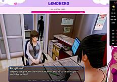 Vtuber Lewdneko Moans In Harem Hotel With Big Tits And Ass