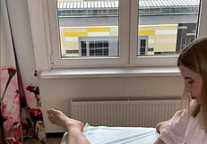 Deep First-Person Penis Waxing with Horny Blonde in Close-Up