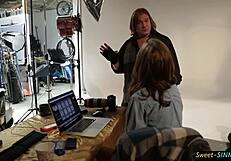 teen beauty seduces photographer with hot 69 and fucking