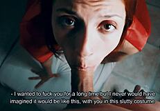 trick or dick - little 18+ red riding hood fucks after halloween party