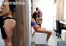 I notice my niece taking advantage when aunt showers, starting with uncle. Wife catches us in kitchen, forcing niece to handle aunt.