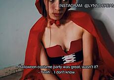 trick or dick - little 18+ red riding hood fucks after halloween party