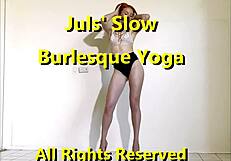 Juls Performs Slow Burlesque Yoga with Tattooed Flair.