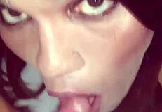 Blonde Brazilian Shemale Wanessa Silva142 Sucks Young Guy And Swallows His Cum.