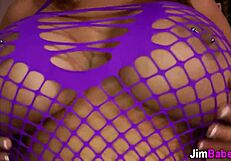 Euros teen with big juggs gets jizz sprayed in stockings