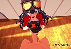 Genshin impact hentai amber handjob blowjob boobjob fucked cum mouth pussy