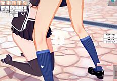 Asami's big tits get rubbed and fucked in 3D anime sex.